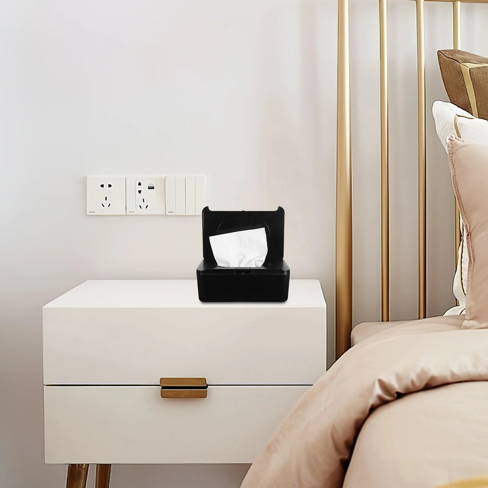 

Wet Tissue Box Rectangle Tissue Storage Box Sealed Design Easy Dispense Wipes Container For Bathroom