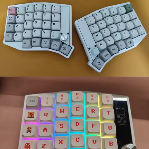 NEW Sofle Split Keyboard Bluetooth Dual Mode ZMK Scheme RGB Hot Swap Custom With View Knob Screen Split Keyboard For PC Gamer