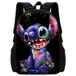 2-Cartoon S-stitchs Angel Kids Backpacks Boys and Girls Student Birthday Gift School Bags Unisex Camping Durable Rucksack