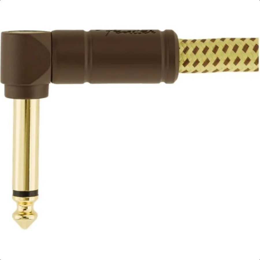Deluxe Series สายเคเบิลกีตาร์กีตาร์อุปกรณ์เสริมมุมตรง Tweed 15ft