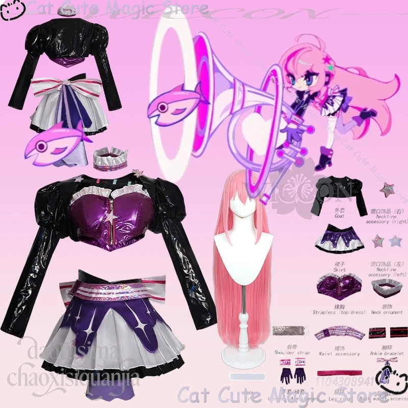Luka Cosplay Anime Project Sekai Crossover Dashh Costume Jirai Kei Girls Fashion Idol Y2K Navidad Mini Dress Sexy Pu Top