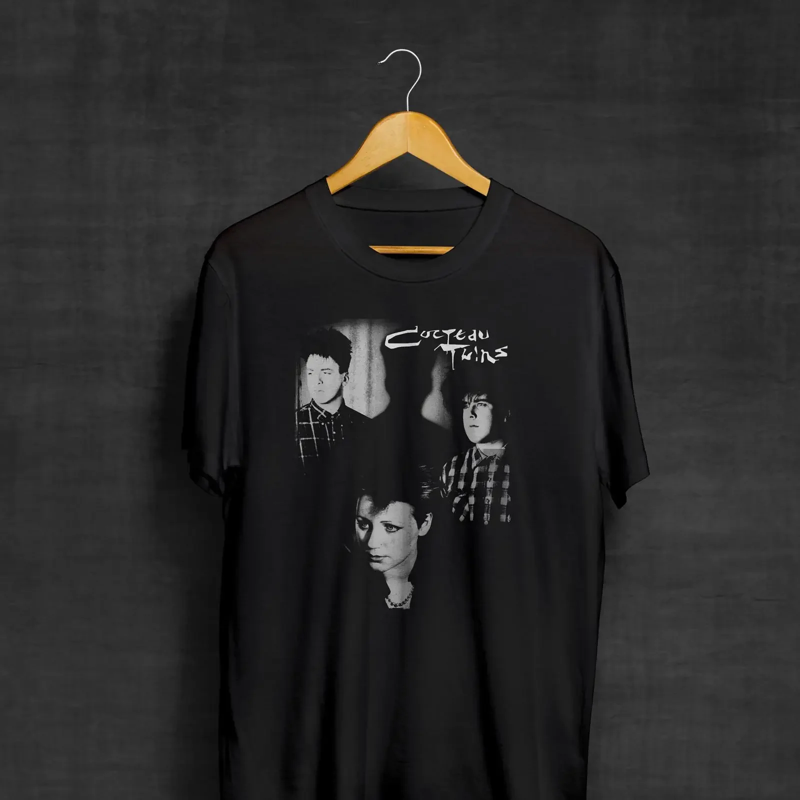 Cocteau Twins Black T Shirt Band Shoegaze Rock Indie Alternative vintage Washed Stretched Unisex Versatile homme Stylish Soft