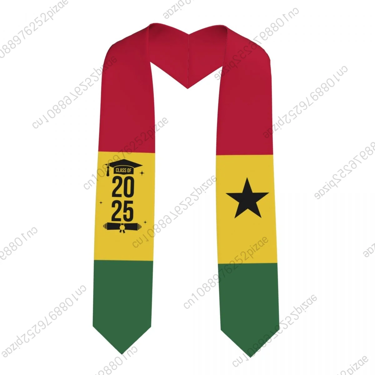 

Новый флаг Ганы, класс 2025, 183*13 см, выпускной палантин, шарф с поясом для международных студентов, гордый