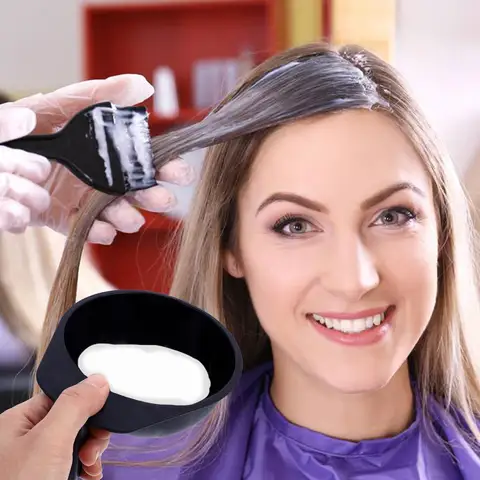 4 st hårfärgsskål med handtag plast hårfärgsblandningsverktyg salongtillbehör hårvård styling hårfärgsskålar schampo kräm 10 best sales hårfärgsskål - №8