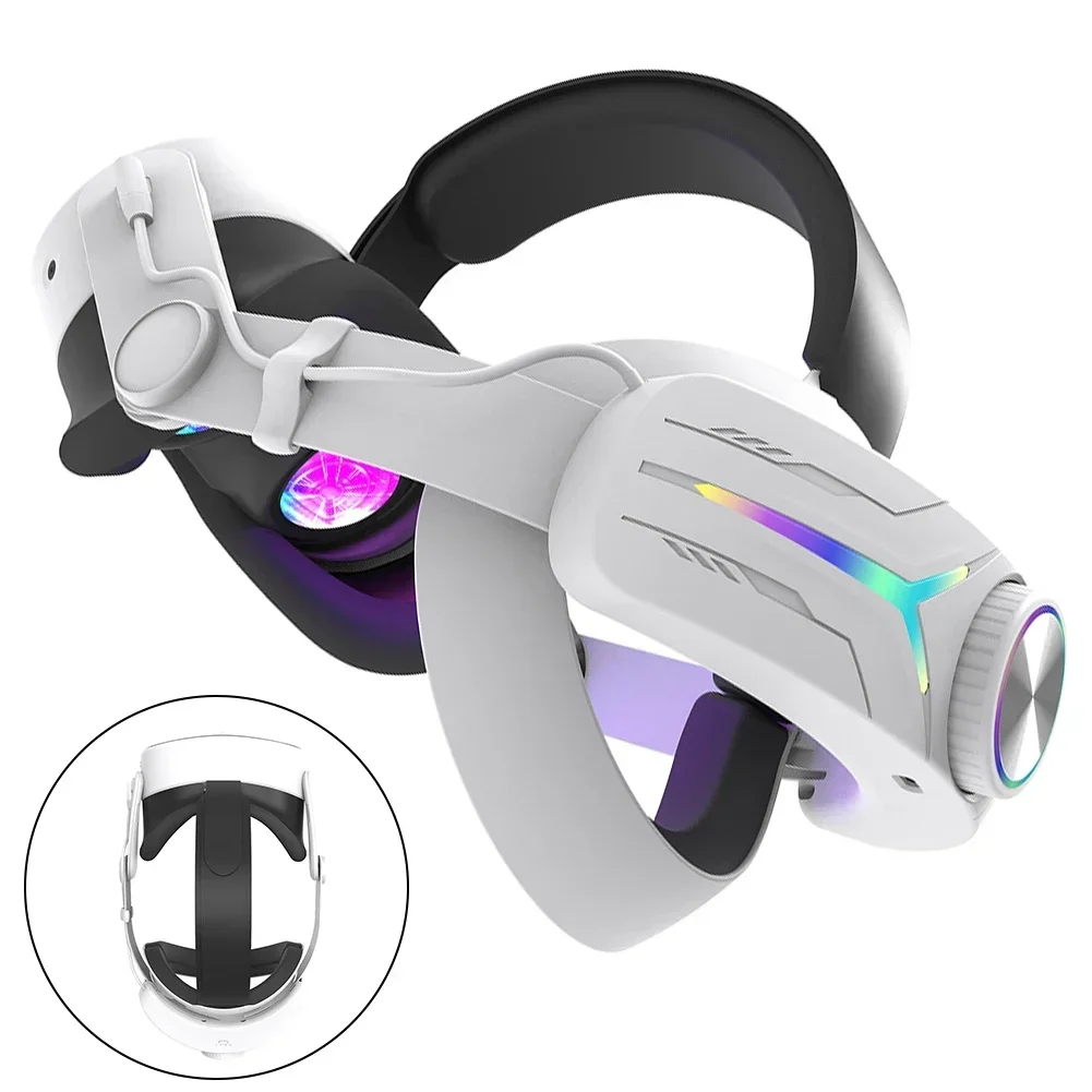 Adjustable Battery Head Strap For Meta For Quest 3s Fast Charging & Comfort Extend Playtime VR Accessories