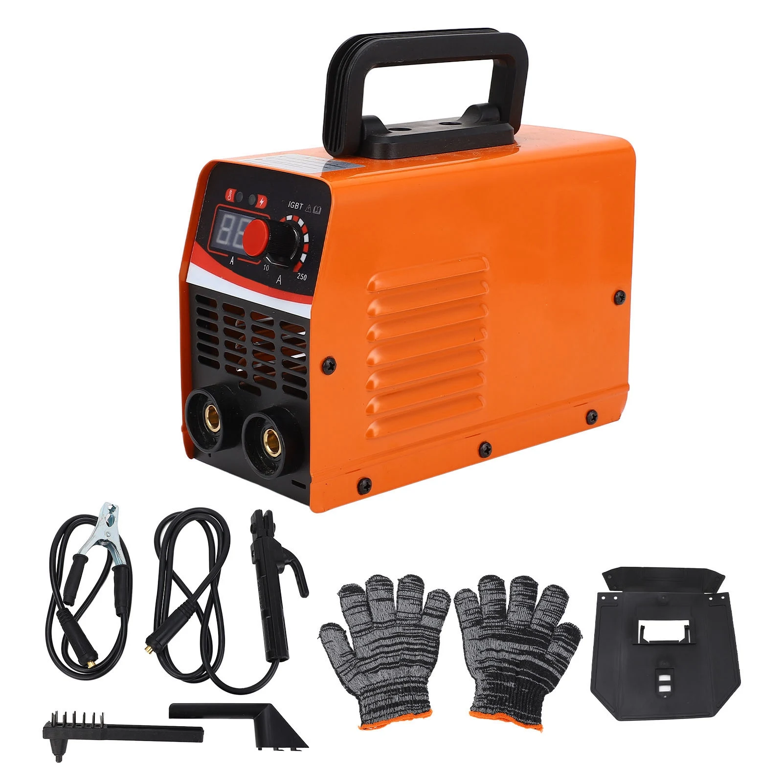 

160A Портативный сварочный аппарат MMA Мини-дуговой сварочный аппарат с инвертором IGBT и перчатками для шлема для ремонта стали, чугуна, сделай сам, домашнее использование