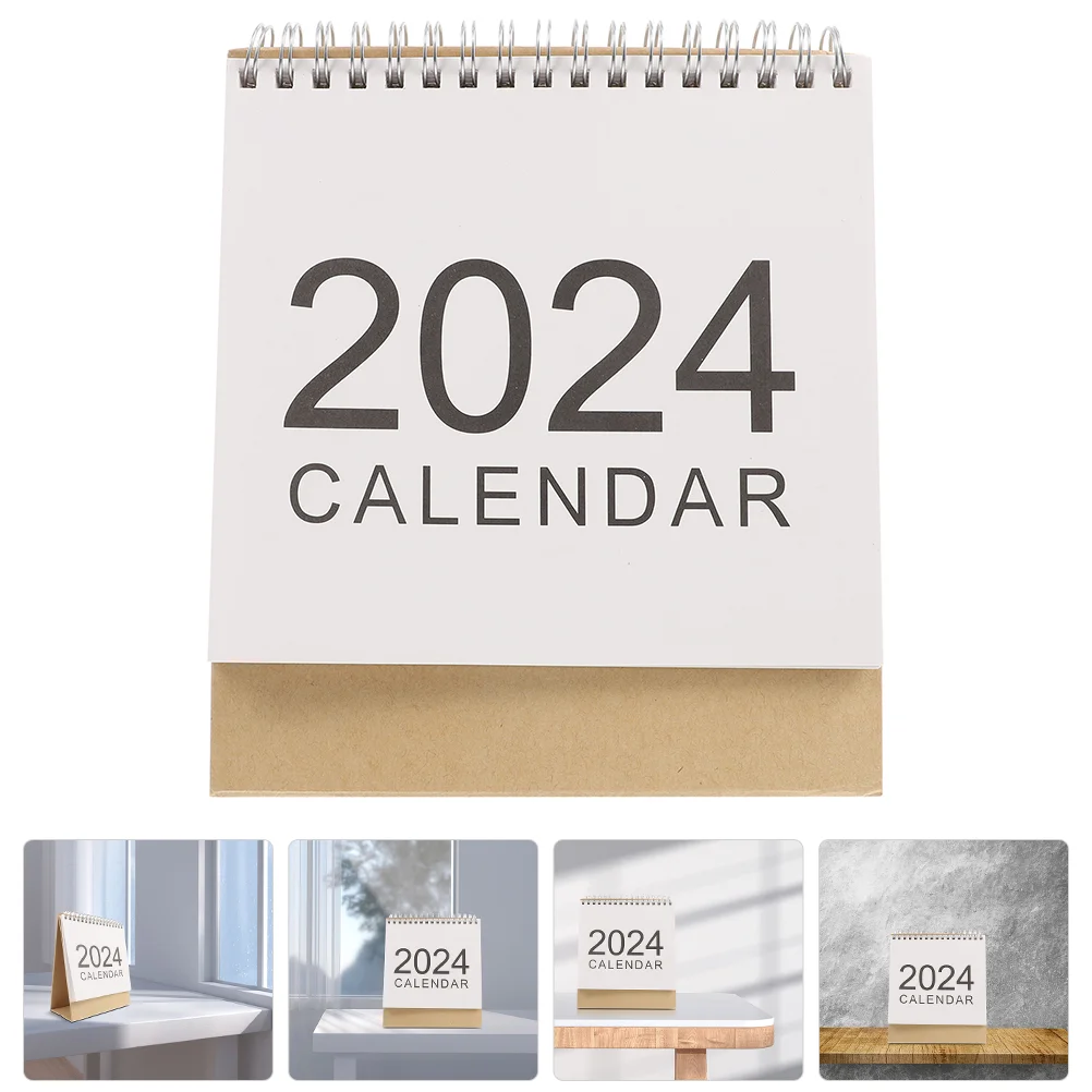 

2024 Desk Calendar Mini Decorative Countdown Oversized Standing Flip Paper Small Work Office