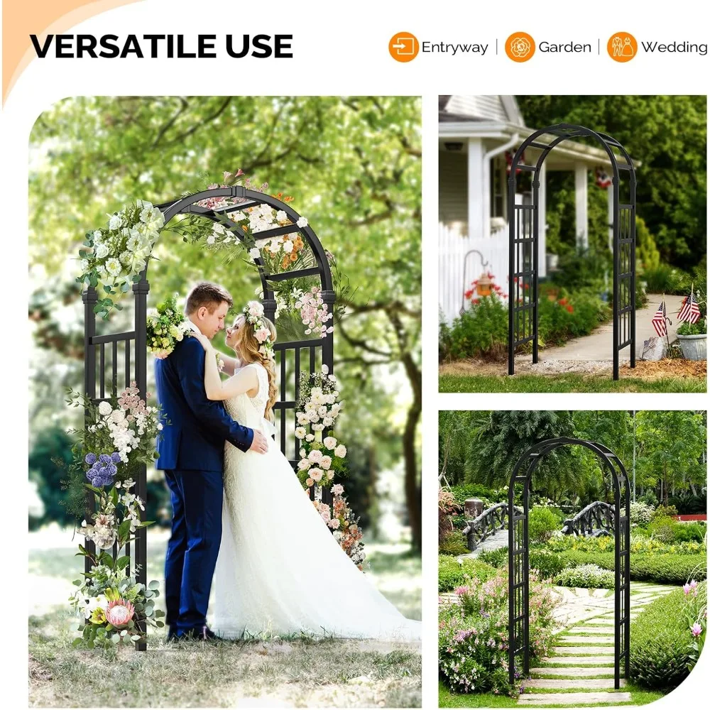 

Garden Arbor, Wedding Arch for Ceremony Party, Trellis for Climbing Plants Outdoor, Arch Backdrop Stand for Garden, Backyard