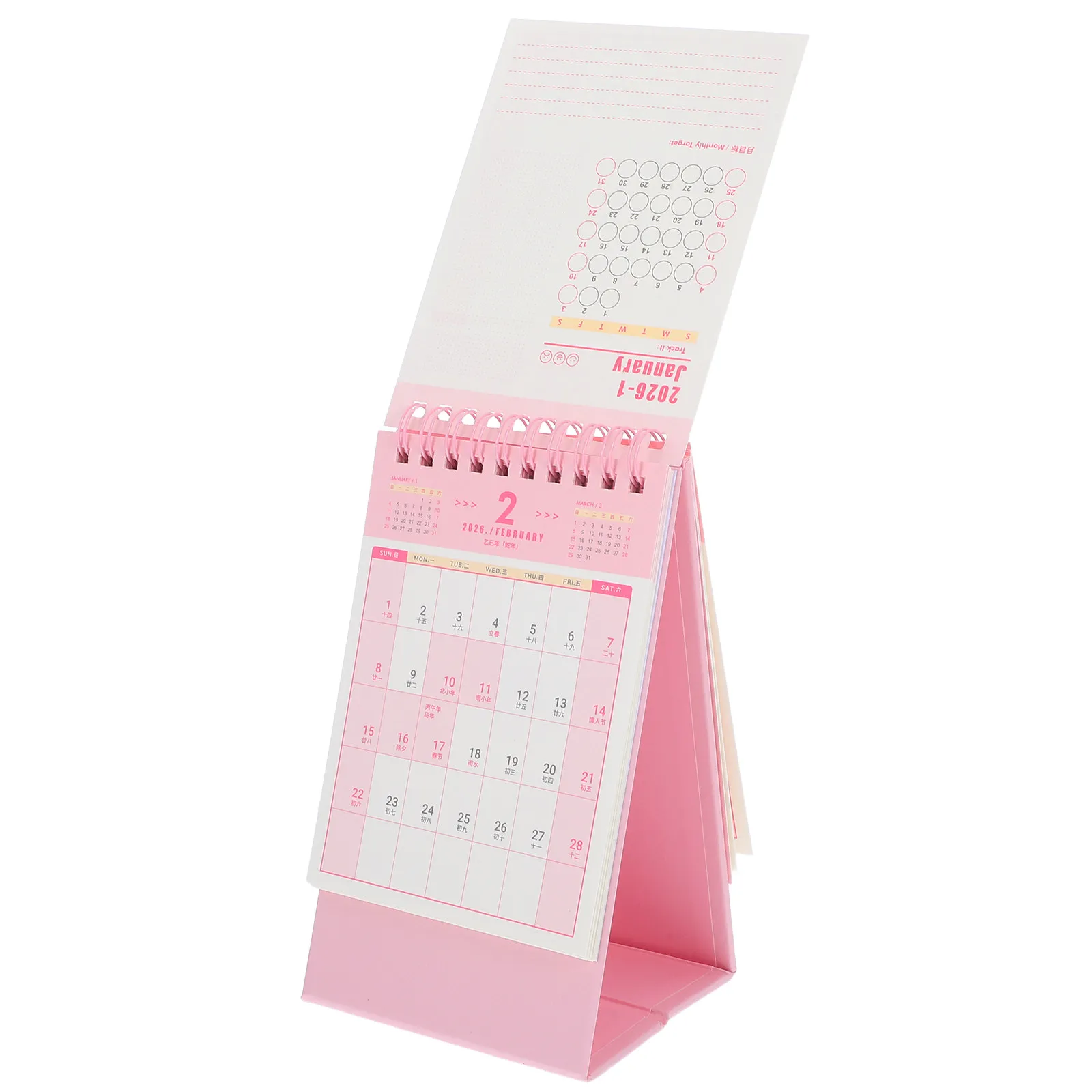 

Minimalist 2025.9-2026.12 Desk Calendar Small Desktop Twin-Wire Binding Monthly Planner Office Home School Desktop Accessories