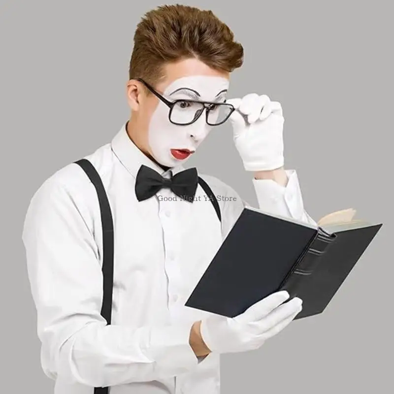 Bookish Role Play Outfit Includes Men Brace Bowtie and Eyeglasses Bookish Costume Halloween Cosplay Accessories