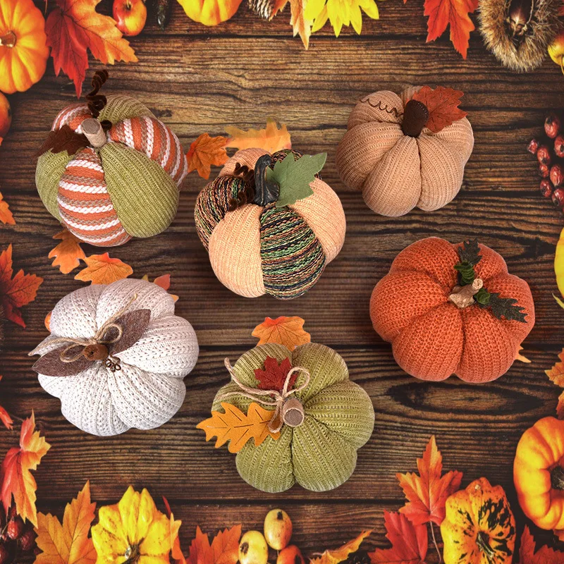 Handmade Pumpkin Decor Thanksgiving Harvest Centerpiece Table Ornament