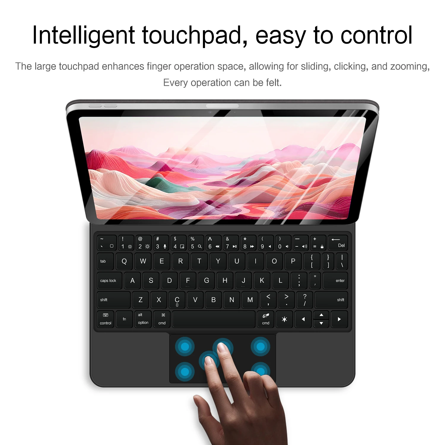 Funda con teclado para iPad Air de 11 pulgadas (M2) 2024 Air 5th 4th iPad Pro 11 "4th 3rd 2nd 1st funda magnética mágica multitáctil Trackpad