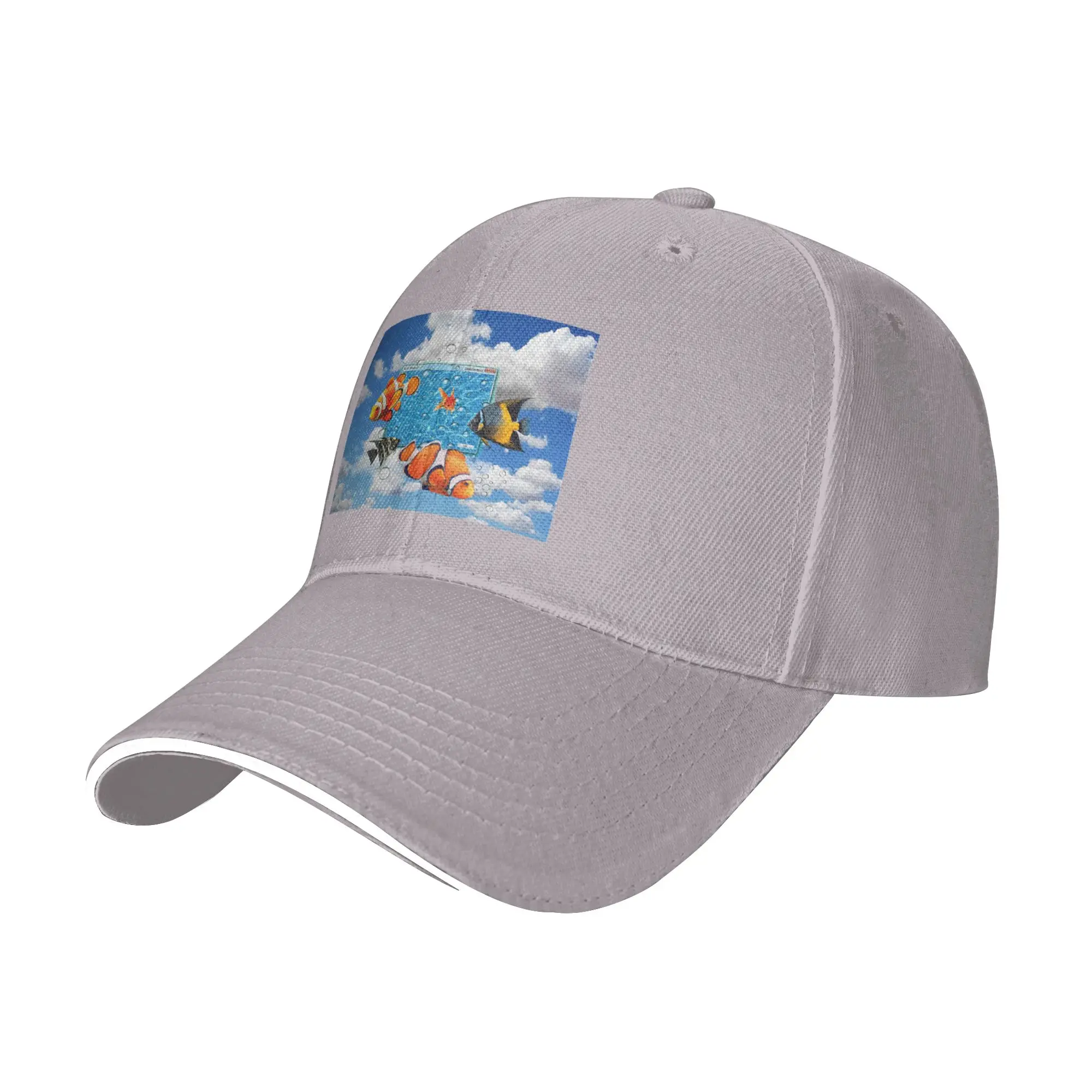 Swimming Frutiger Aero Fish Cap Casual Baseball Caps Adjustable Hat Hip Hop Summer Unisex Baseball Hats Customizable