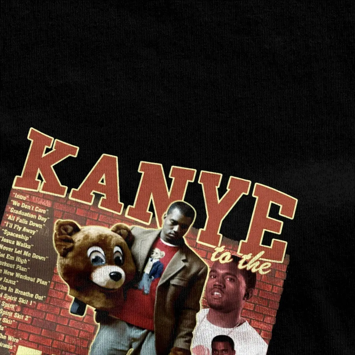 College Dropout Kanye West Bear Men Women's T Shirt Rapper Hip Hop Tees Short Sleeve Crew Neck T-Shirts Pure Cotton Clothes image 6