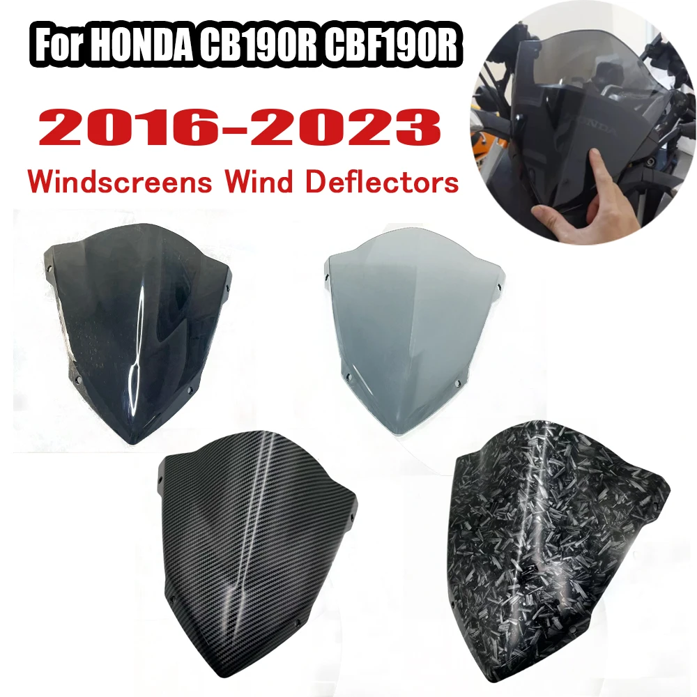 لهوندا CB190R CBF CB 190R CBF190R 2016-2023 الزجاج الأمامي دراجة نارية الملحقات منحرف الرياح درع Parabrisas