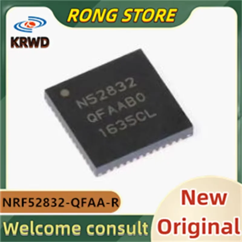 5PCS N52832 NRF52832-QFAA-R  NRF52832-QFAA NRF52832 NRF52832QFAA  VFQFN-48 New and Original Chip IC
