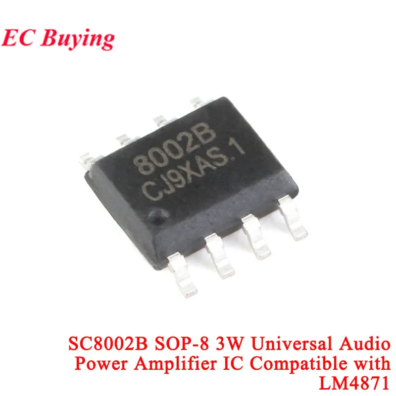 50Pcs/5pcs TC8002D 8002D SC8002B 8002B 3W FM8002E 8002E FM8002A 8002A SOP-8 2W Audio Power Amplifier IC Compatible with LM4871