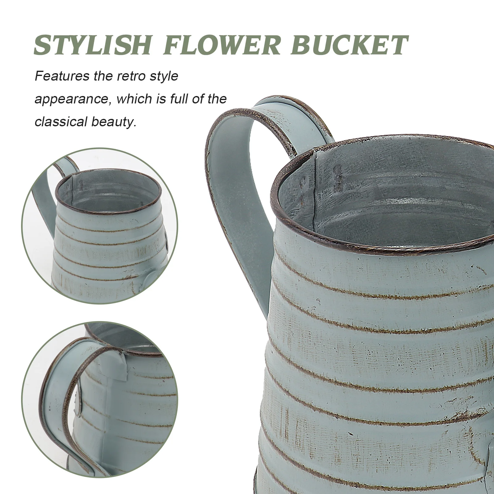 1 قطعة مزهرية حديدية مزخرفة على الطراز القديم زينة للمشهد الداخلي تشكيلة زهور رائعة قطعة مركزية