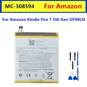 Bilashmart Original 2980mAh MC 308594 Battery Amazon Kindle Fire 7 5th Gen SV98LN Mobile Phone Replacement Batteries Bateria