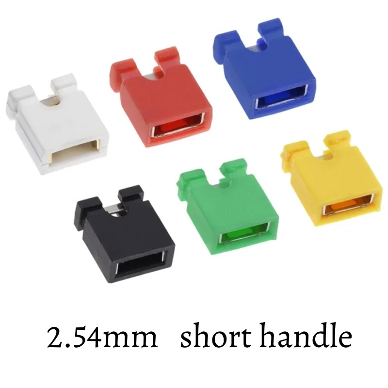 20-100pcs Spacing 1.27/2.0/2.54MM Jumper Cap Short circuit block pin header connection block Black yellow blue red white green