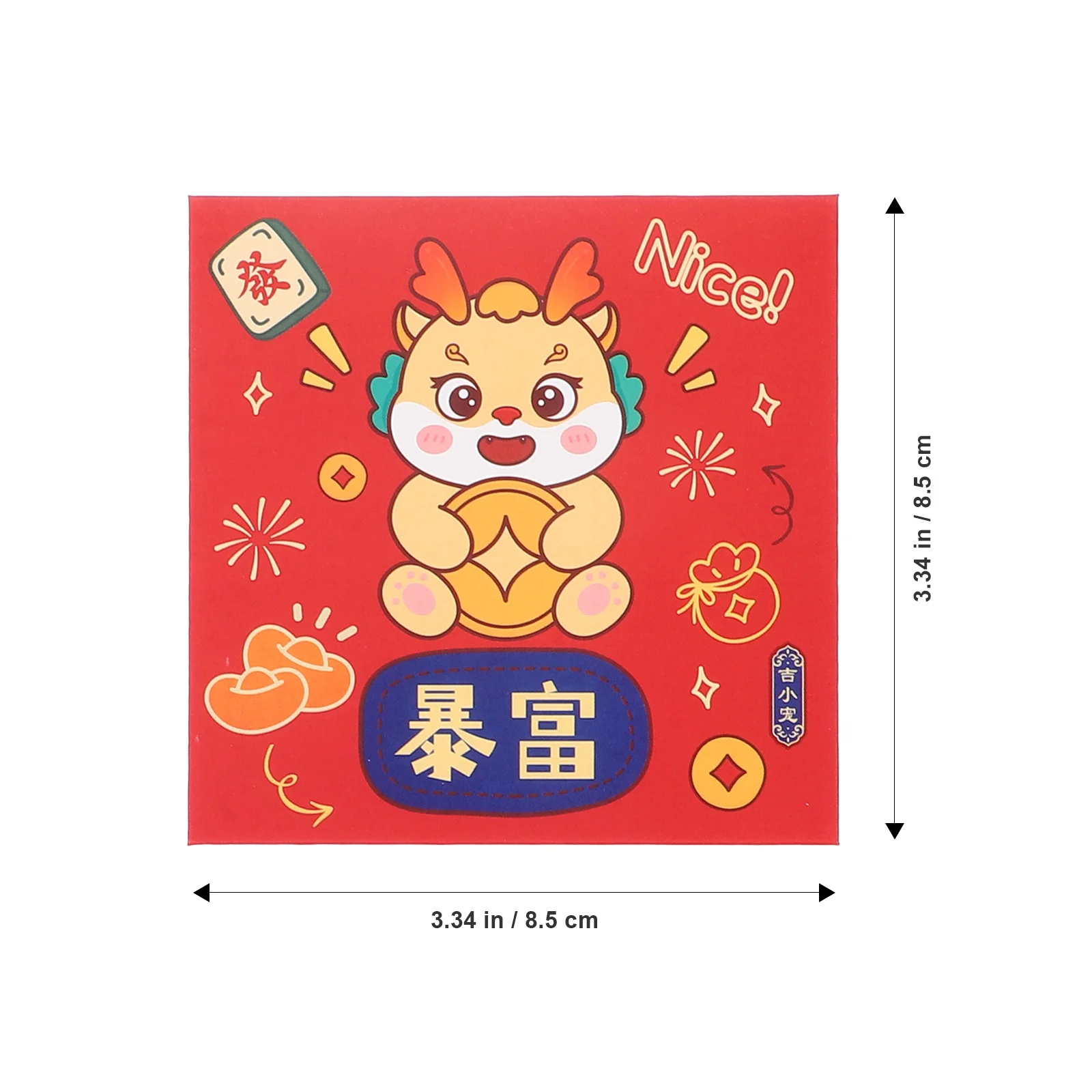 

6Pcs Cartoon Dragon Red Envelopes Chinese New Year Lucky Money Bags Spring Festival Decorative Paper Red Packets