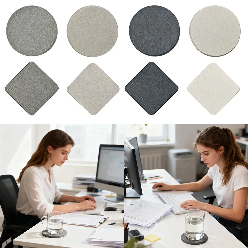 New Quick Drying Diatomite Coaster Non-slip Thickened Cup Mat Dampproof Heat Resistant Cup Pads Placemats Bathroom