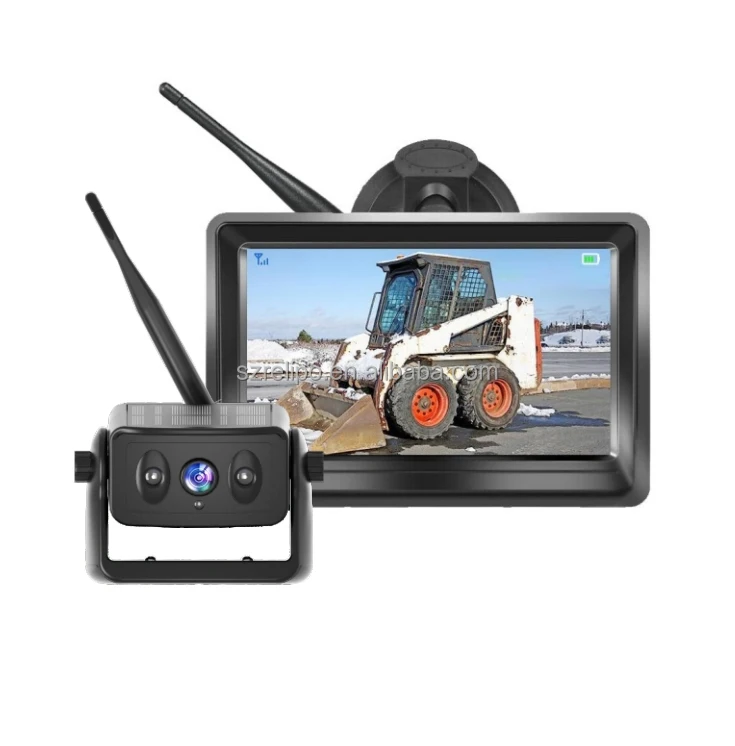 

5 Inch IPS Screen Monitor Backup Reverse Camera Kit Waterproof Wireless Solar Magnetic Trailer Caravan Pickup Camper Recording