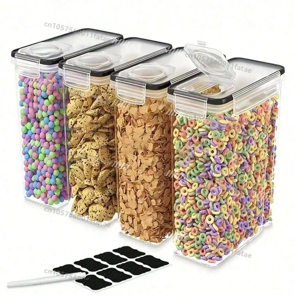 

4Pcs Sealed Plastic Food Storage Container Set ，with Lids Suitable for Kitchen Food Organizations