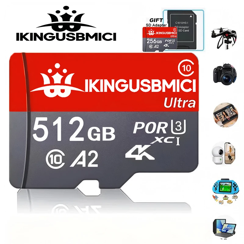 64GB 128GB 256GB TF Cards SD Cards Memory Card Micro TF Card V60 4K Fast Transfer 4K High Speed Fast Transfer for Smartphone GoP