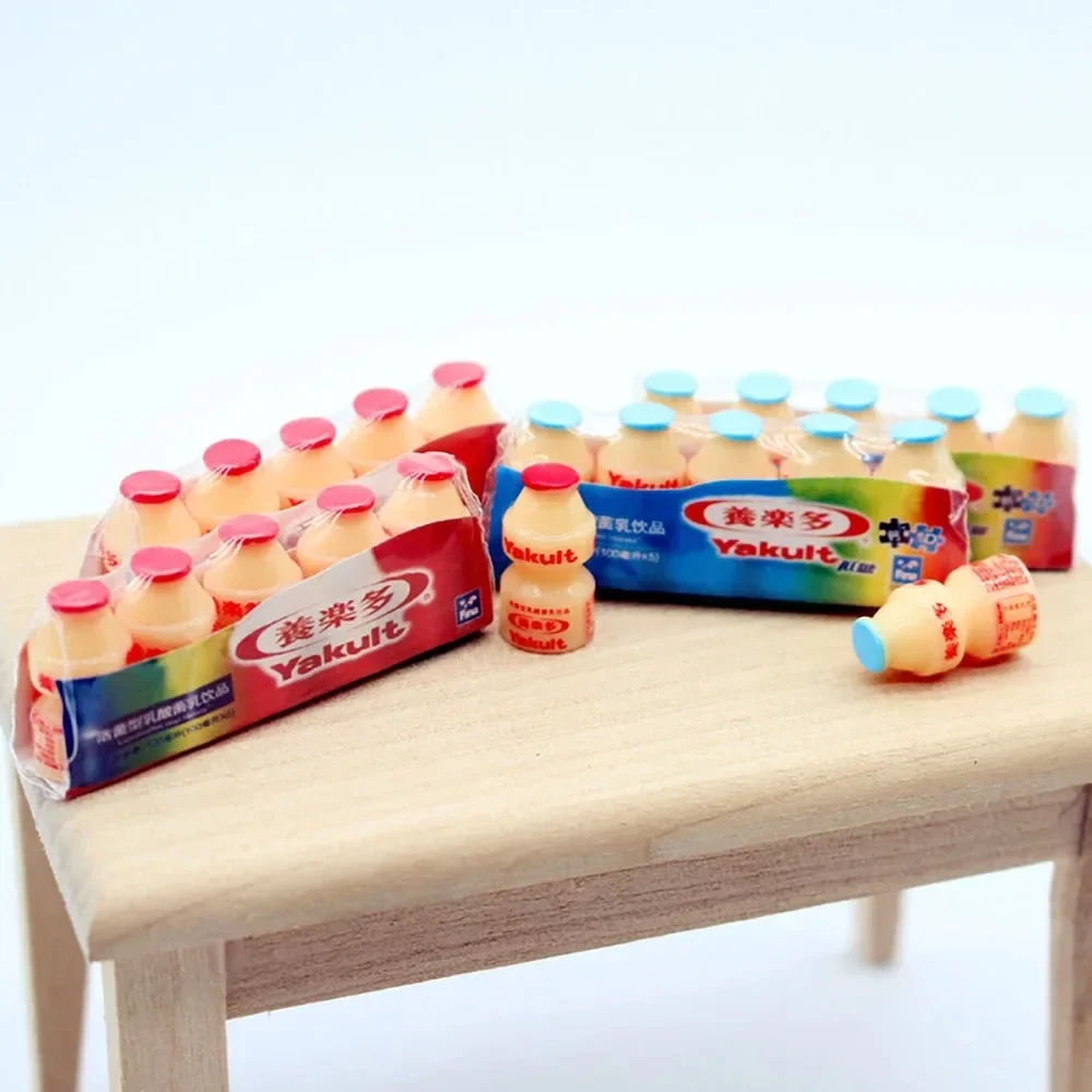 Dollhouse Supermarket Food Mini Lactic Acid Drink Model Miniature Decor Props for Doll Accessories