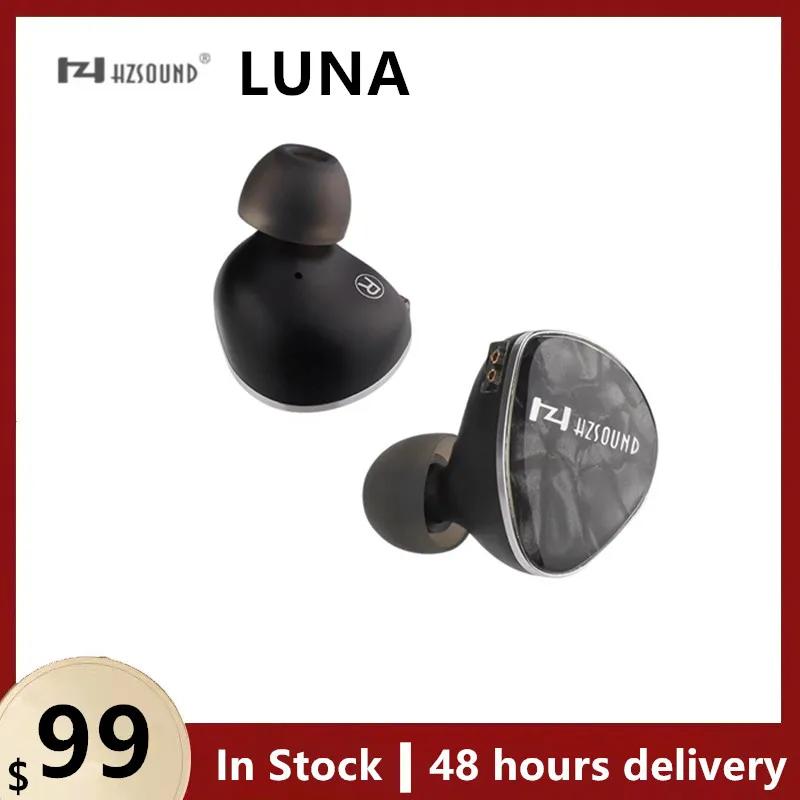 

HZSOUND LUNA Earphones with 0.78 2 Pin 3.5/4.4mm Replaceable Plugs Hi-Fi Audio IEMs