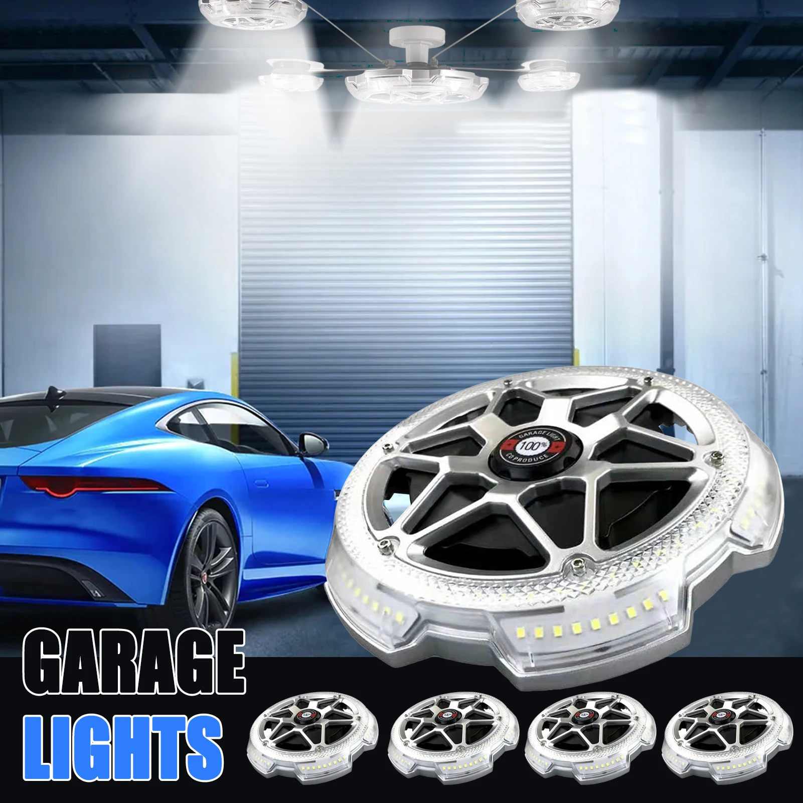 6000K LED Garage Light High Brightness Workshop Light With 5 Heads For Home