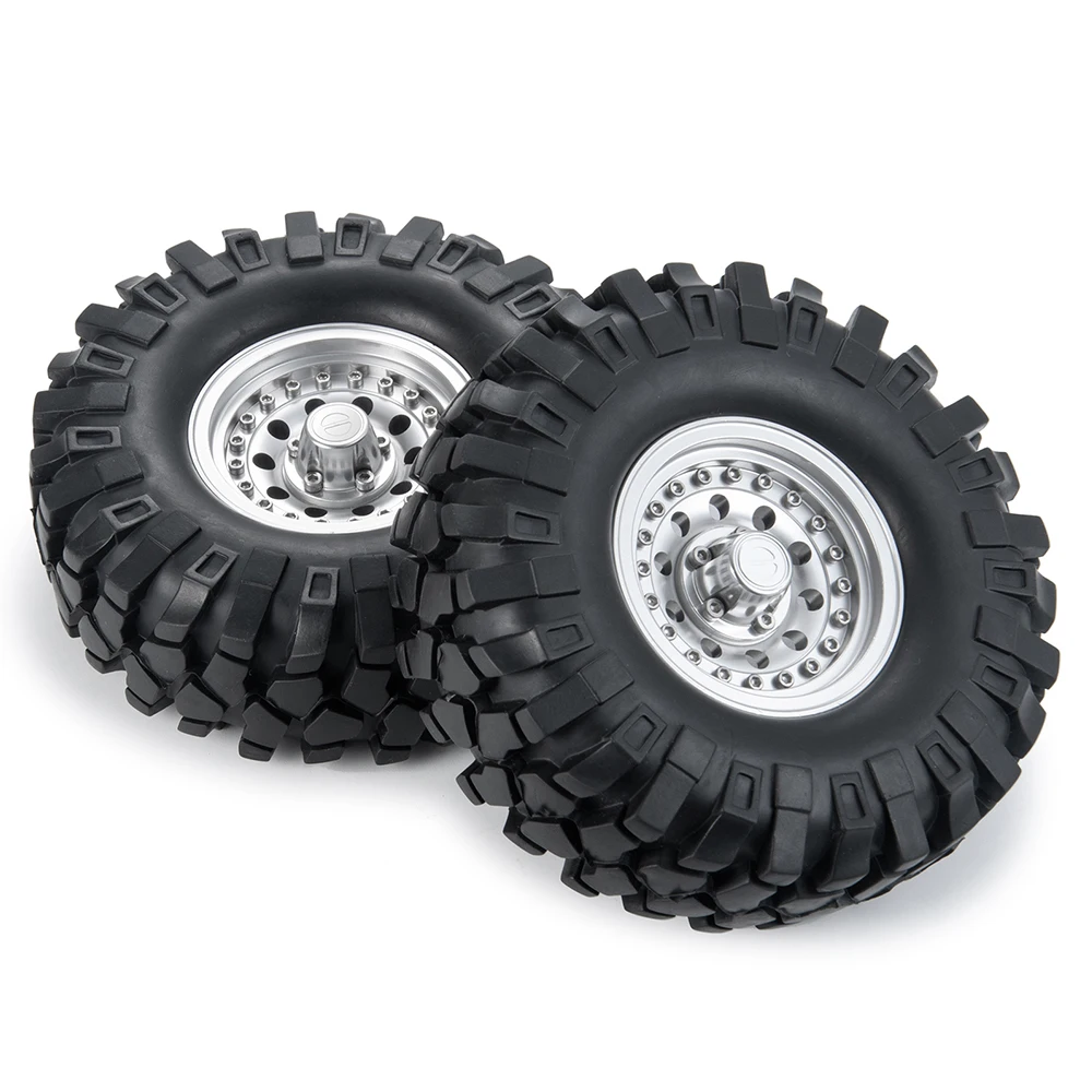 AXSPEED 1.9 Inch Beadlock Wiel Met Banden 108mm Rubberen Banden voor Axiale SCX10 D90 1/10 RC Crawler Auto onderdelen