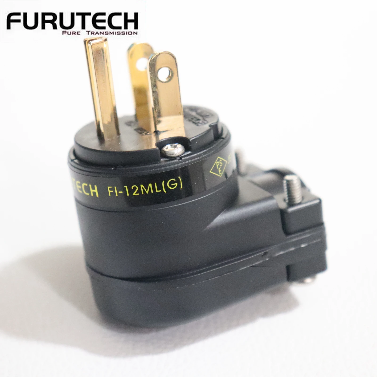ZUIDID Neuer Hochleistungs-Furutech 24K Gold Schuko Netz rechtwinkliger Stecker auf 90 °   IEC C13 Buchse HIFI Stromanschluss 3