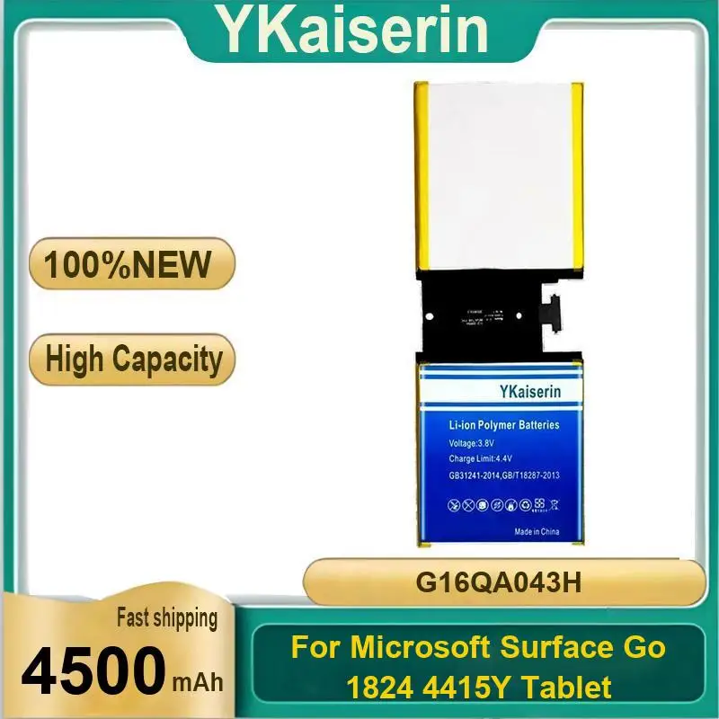 

4500Mah For Microsoft Surface GO 1824 4415Y Tablet Hardwearing Good Low-Temperature Performance Battery G16QA043H