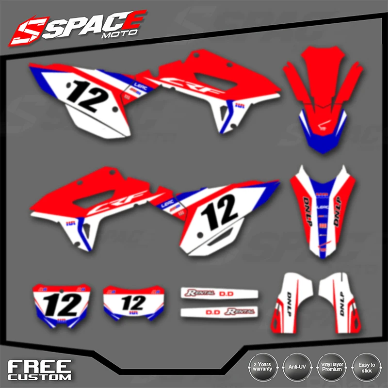 

SPACE Custom Motorcycle Graphics Background Decal for HONDA 2022-2024 CRF250RX 2021-2024 CRF450RX Decals Stickers Kits 10