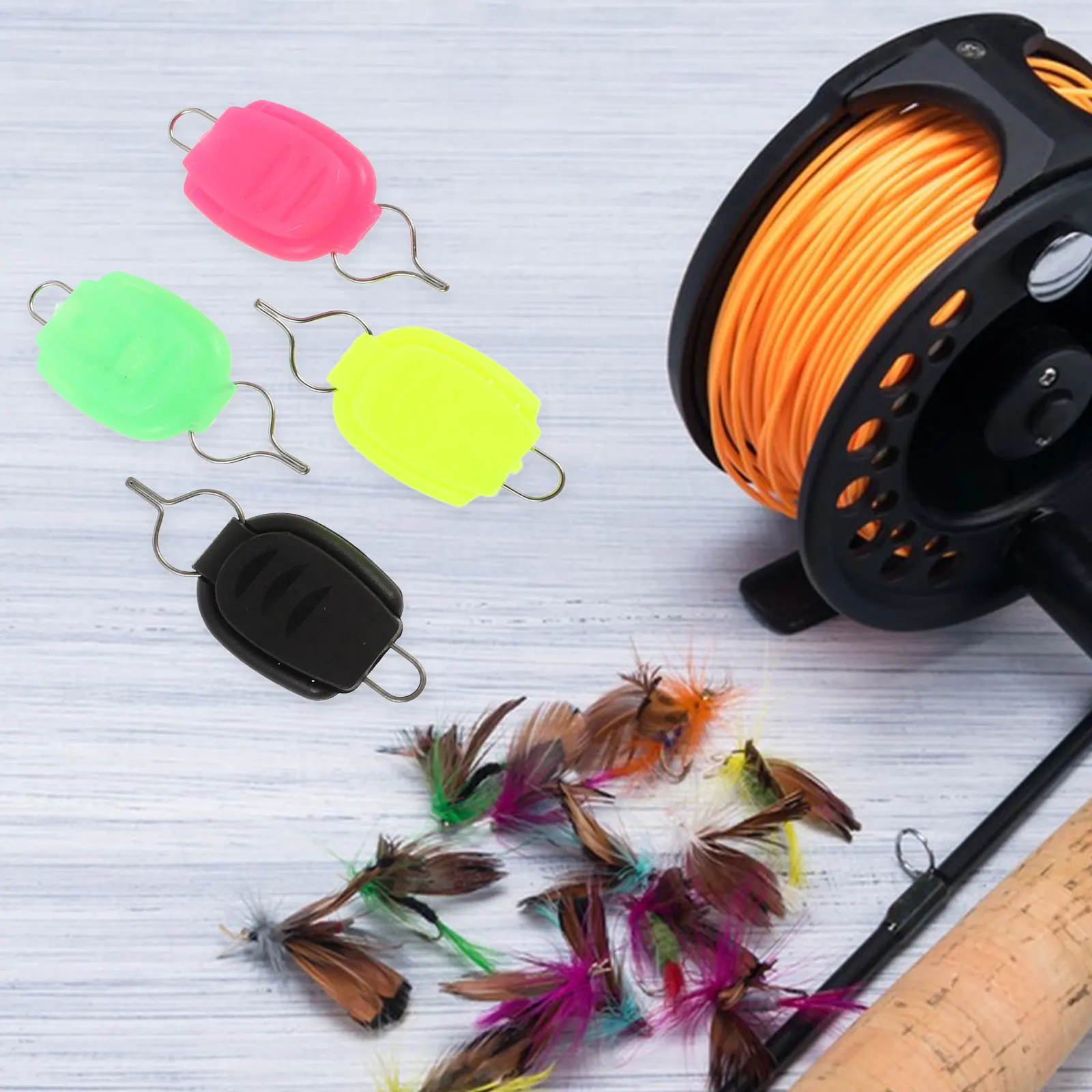 

20 Pcs Fishing Line Stoppers Reel Accessories Yellow Pink Green Black Durable Long Lasting Easy Carrying Wide Applicability