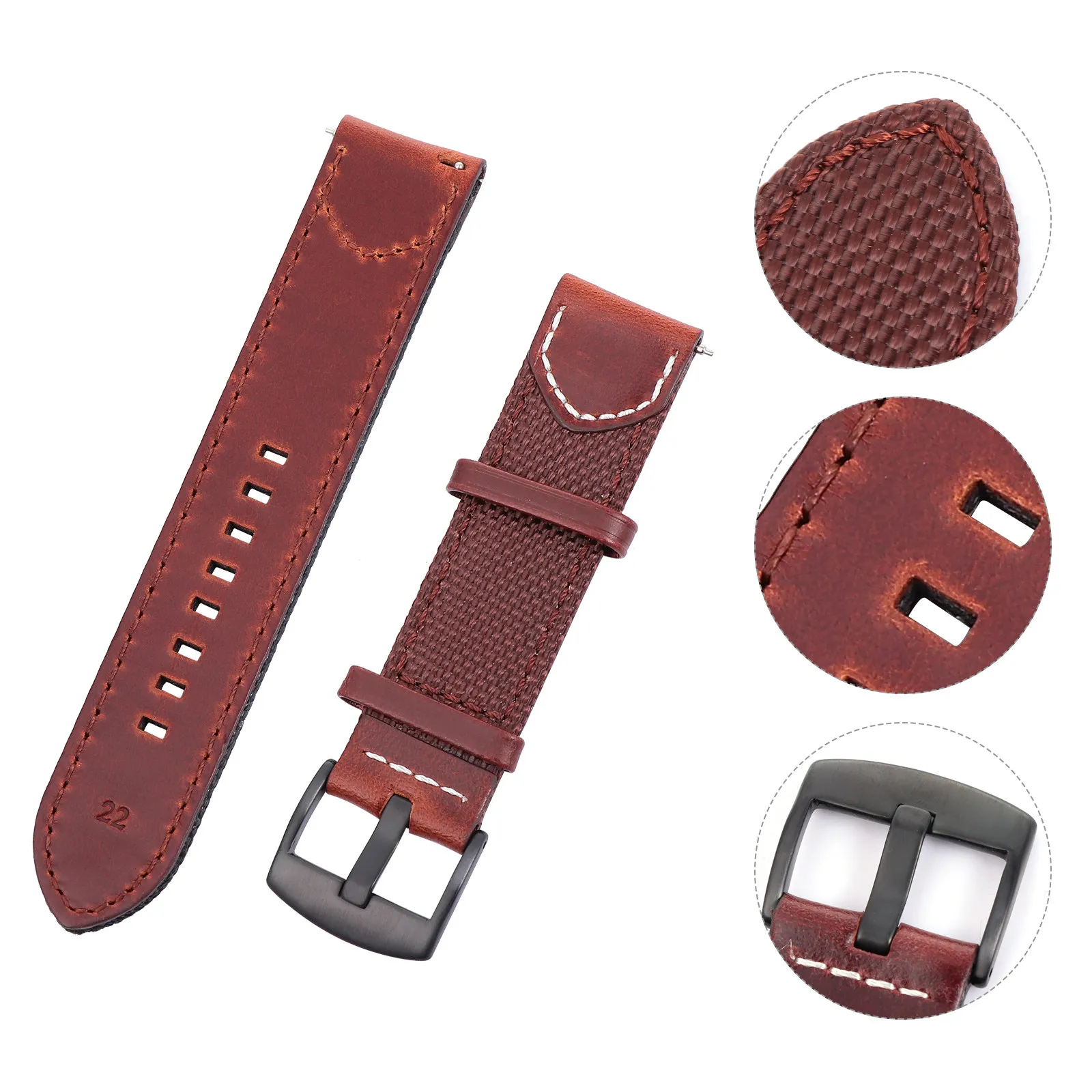 22mm Nylon Watch Strap for Men Women – Soft, Sweat-Resistant, Flexible Vintage Sport Watchband