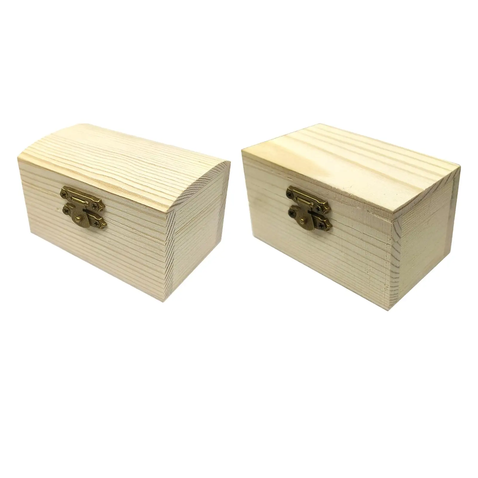 Unfinished Wood Box Portable Rectangle Treasure Chest for Home Storage Art Hobbies Party Favor DIY Painting Wedding Souvenirs