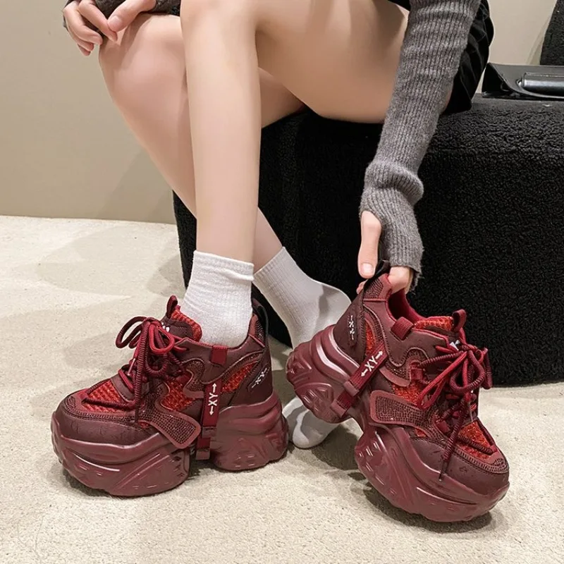 Platform Women\'s Sports Shoes 2023 Spring Autumn Trend Leisure All-in-one Sports  Single Shoes  Women\'s Shoes Design