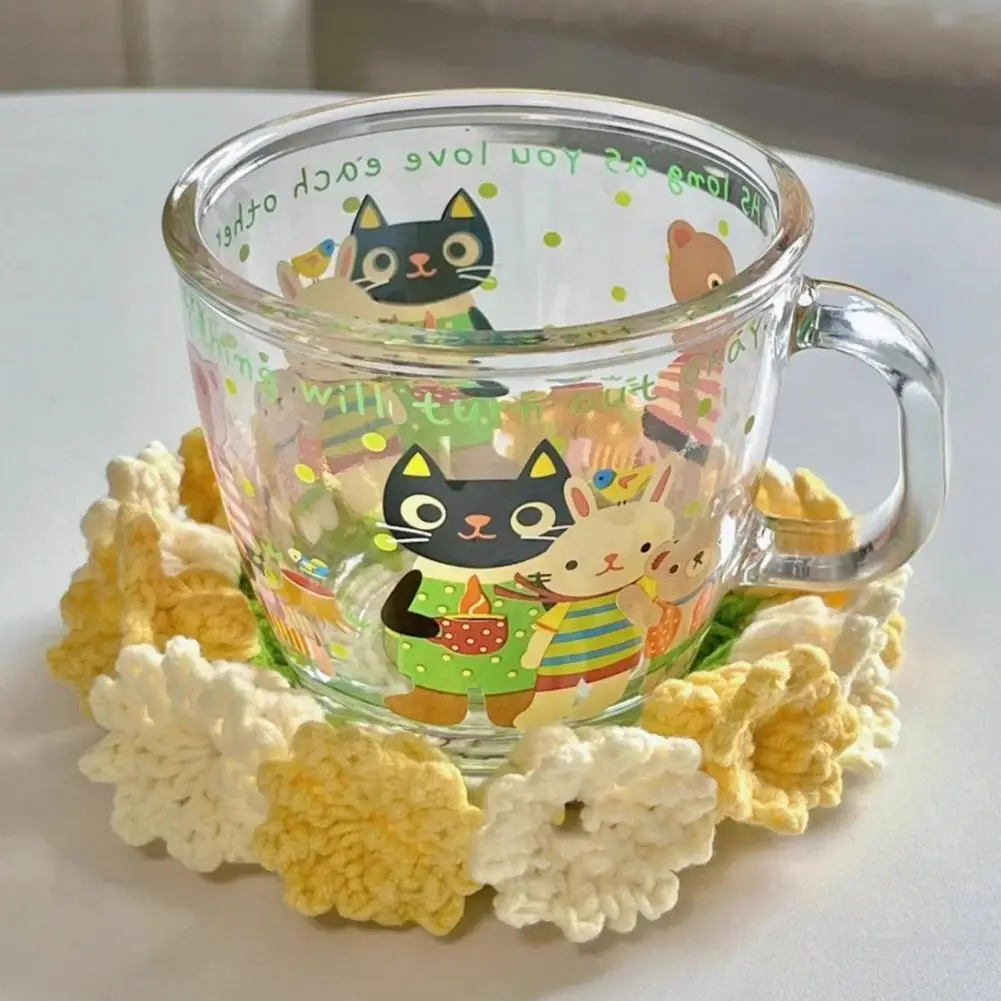 

DIY Floral Coaster Crochet Kit -Starter Set with Premium Yarn & Hook, Shrink-Resistant Material Pack for Handmade Table Decor