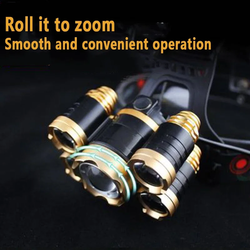 Lampu Kepala T6 5LED Senter Zo - Power Tools Zoom ulasan dan harga