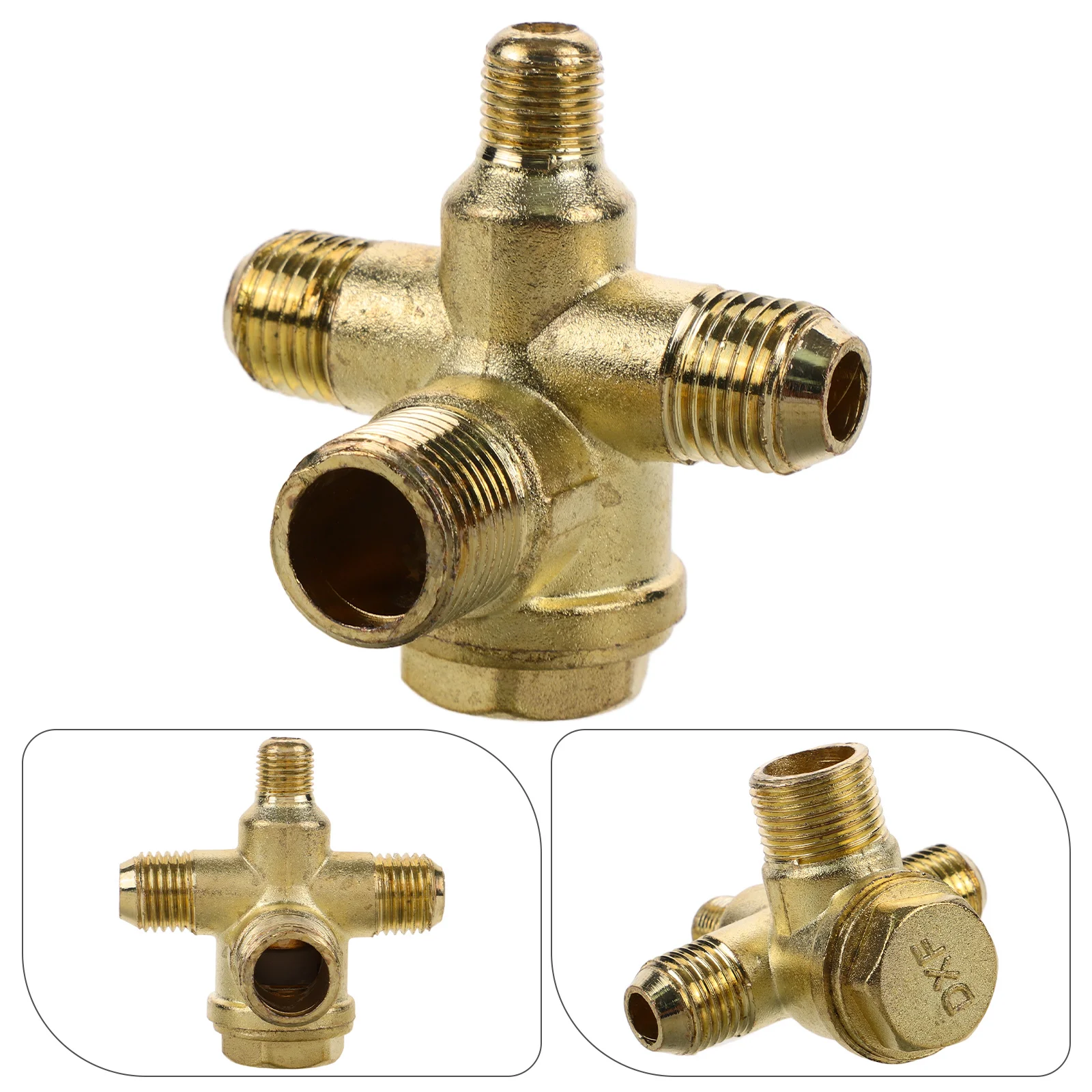 

Air Compressor Accessories Threaded Check Valve Pneumatic Accessory Joint Tools 4 Ways Pressure Zinc