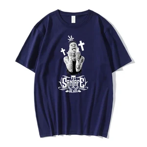 Unisex Santa Fe Klan manga curta camiseta, Hip Hop Rapper, Todo Y Nada Tour Merch, Crewneck Tee, Streetwear moda roupas 10 principais vendas camisa de santa fe - №9