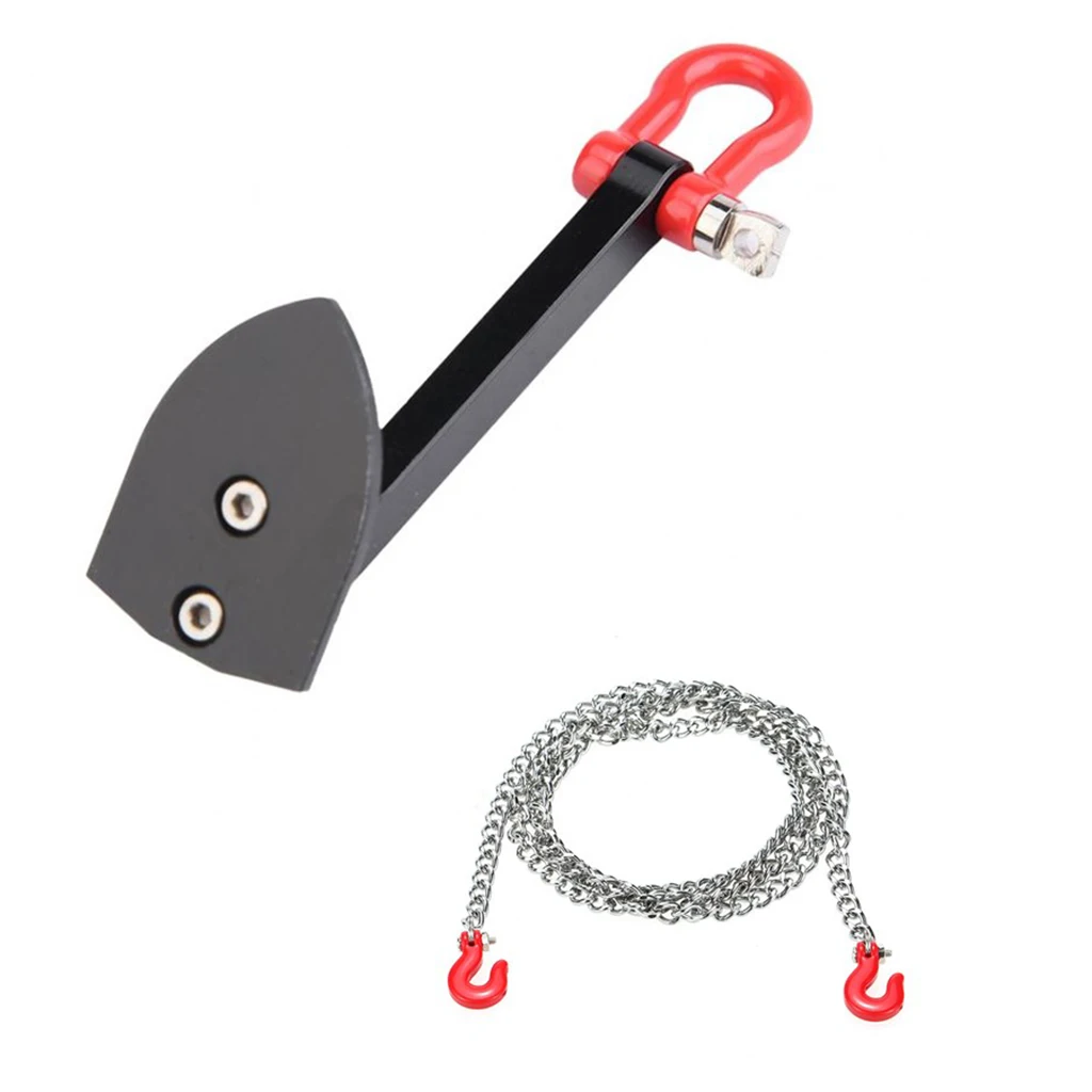 RC Parts Metal Winch Anchor w/ Tow Hook Chain :10 RC Crawler Climbing Car Accessories Parts