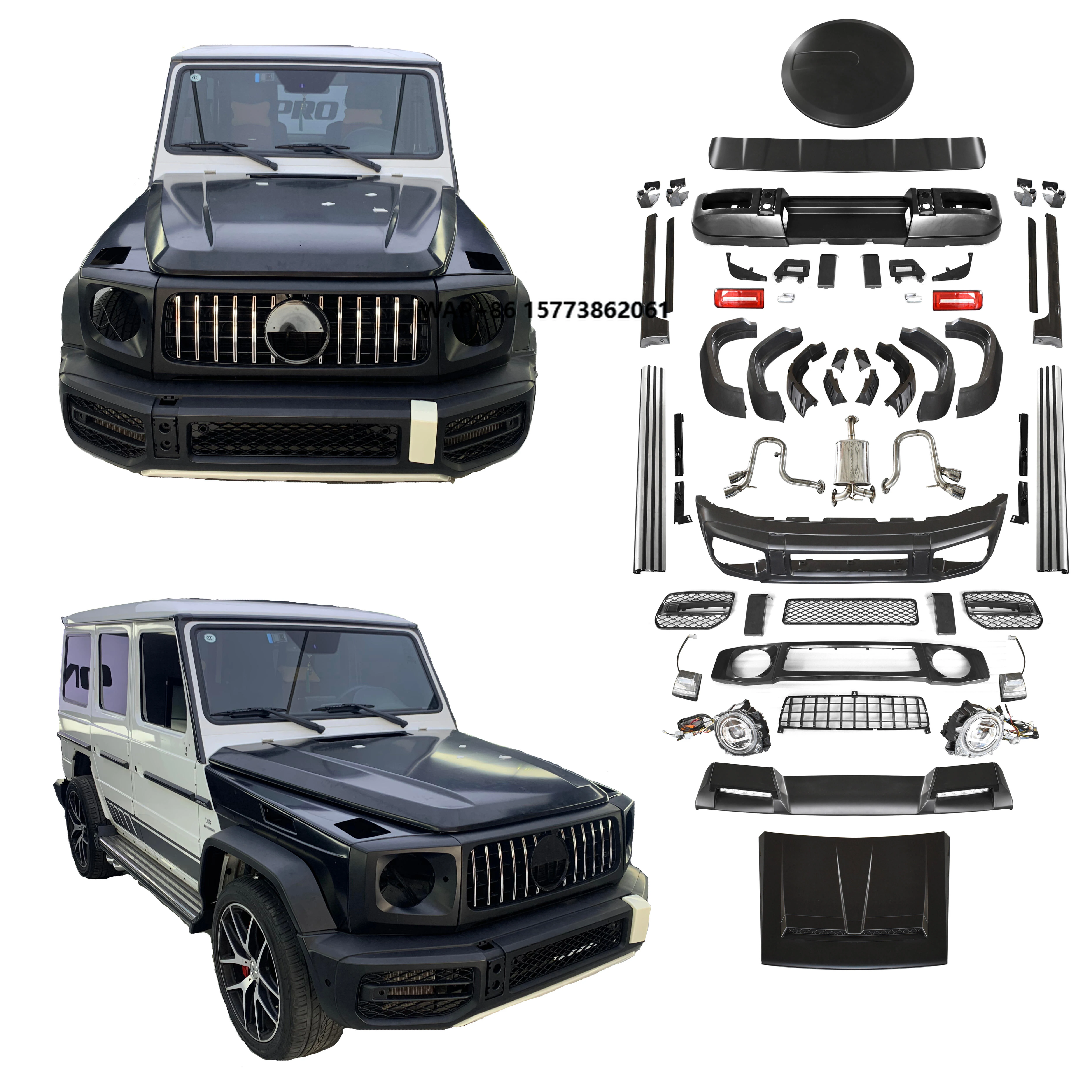 Hot Sell Body Kit for Suzuki Jimny JB74 Upgrade to G63 Mini Style Body Kit With Spare Cover Exhaust Tips 2018