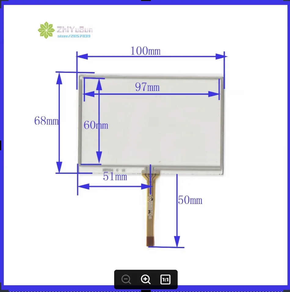 NEW XWT554 4.3inch 4 line for Car DVD touch screen panel 100*68  TouchSensor FreeShipping 100mm*68mm for Digital compatible