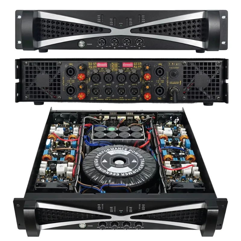 

TD Class Active 1500W High Power 4-Channel Amplifier 8ohm Impedance for Large Stage Concerts and Outdoor Performances