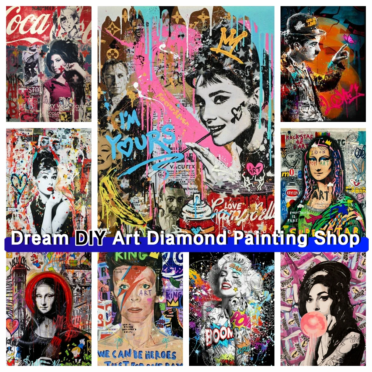 

Funny Art Doodle Characters 5D DIY Diamond Painting Mosaic Art Full Square Round Drill Cross Stitch Rhinestones New Arrivals