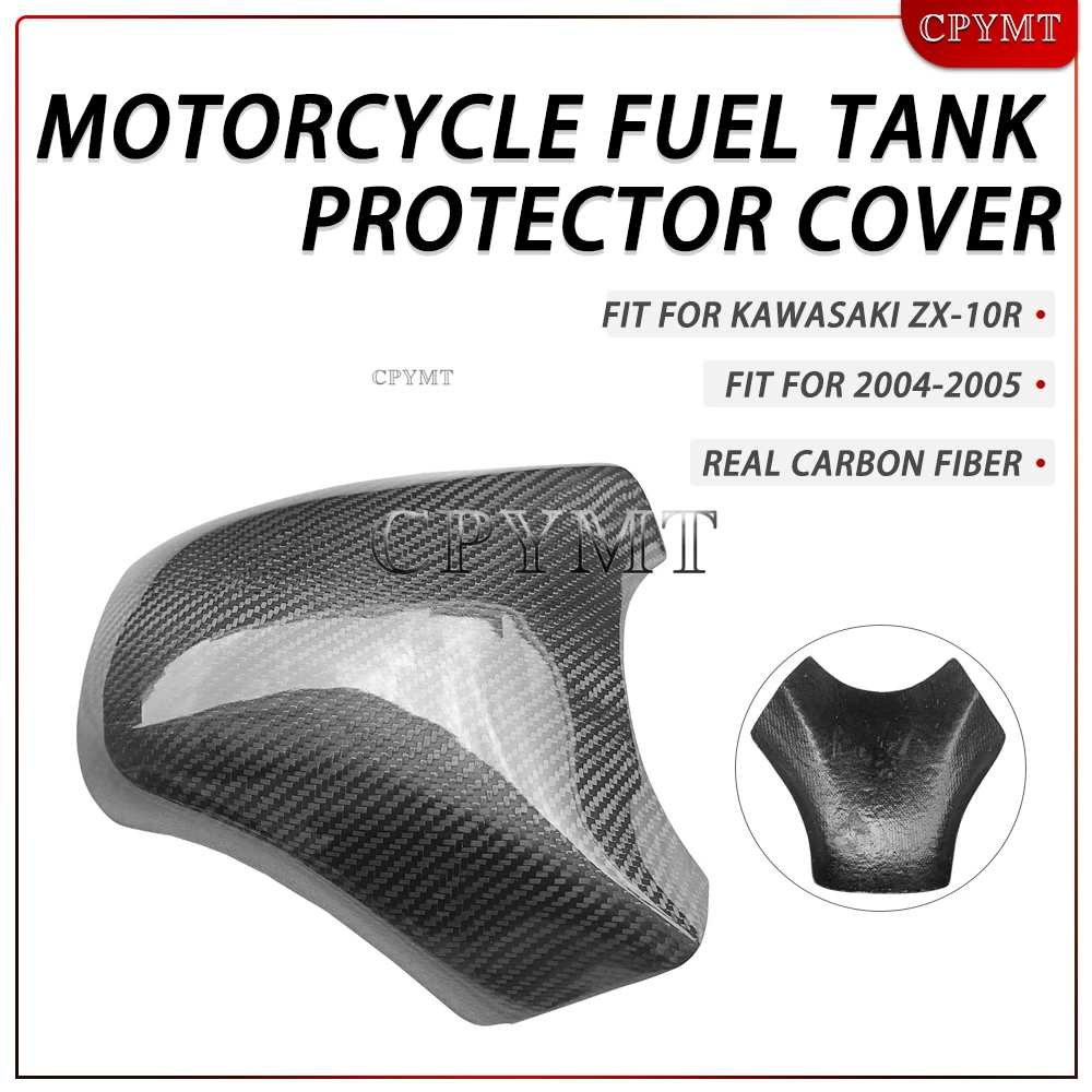 

Fit for KAWASAKI Ninja ZX-10R ZX10R 2004 2005 Motorcycle Parts Accessories Real Carbon Fiber Fuel Tank Cap Protective Cover